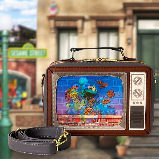 Sesame Street Lenticular Retro TV Triple Lenticular Crossbody Bag