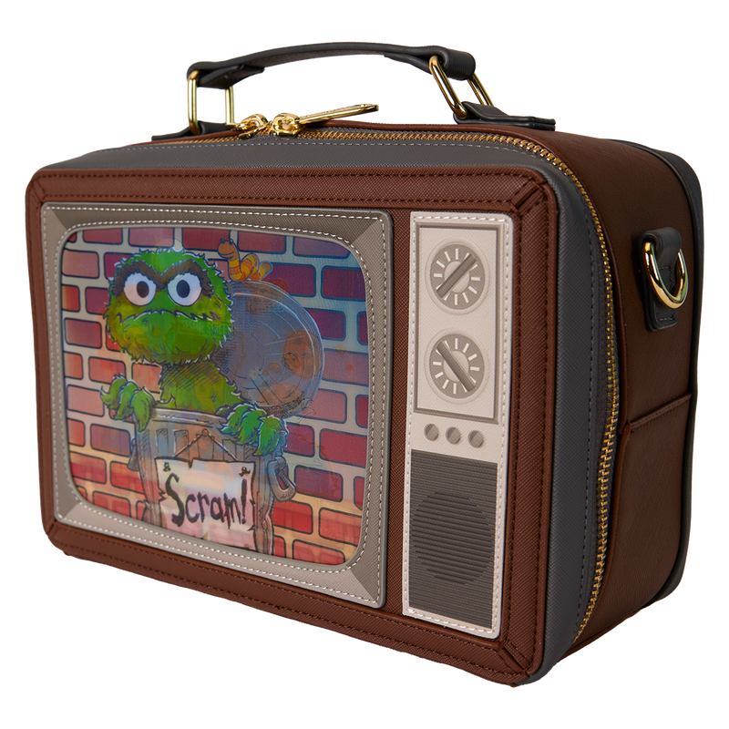 Sesame Street Lenticular Retro TV Triple Lenticular Crossbody Bag