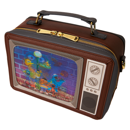 Sesame Street Lenticular Retro TV Triple Lenticular Crossbody Bag