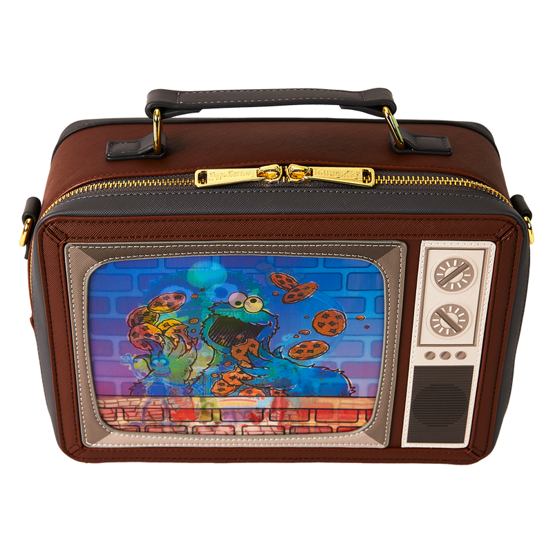 Sesame Street Lenticular Retro TV Triple Lenticular Crossbody Bag