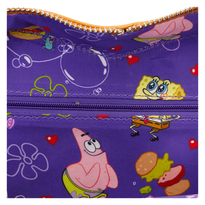 SpongeBob SquarePants Krabby Patty Plush Heart Figural Crossbody Bag