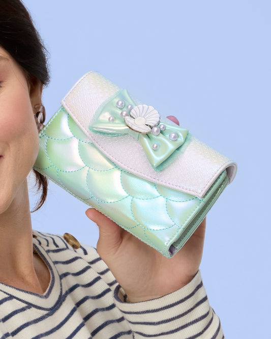 The Little Mermaid Iridescent Pearl Flap Wallet