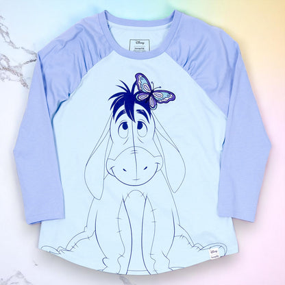 DISNEY WINNIE THE POOH EEYORE RAGLAN TEE