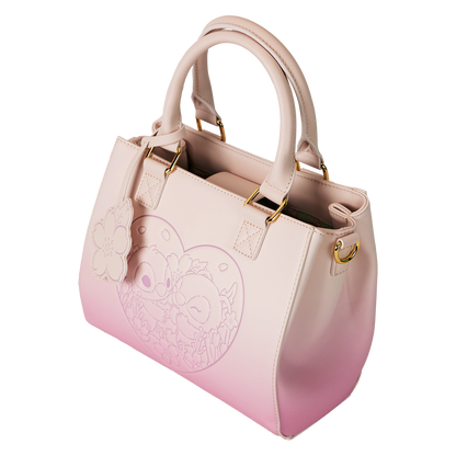 Stitch and Angel Cherry Blossom Heart Crossbody