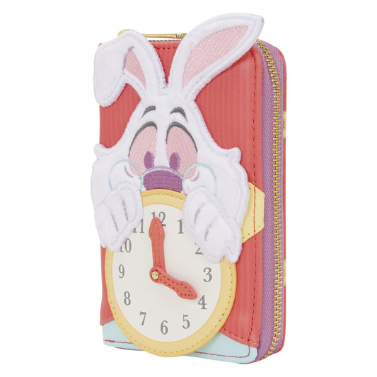 Disney Alice in Wonderland White Rabbit Zip Around Wallet