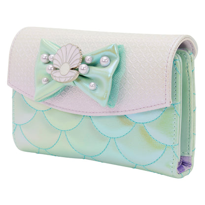 The Little Mermaid Iridescent Pearl Flap Wallet