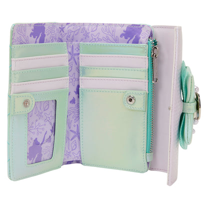 The Little Mermaid Iridescent Pearl Flap Wallet