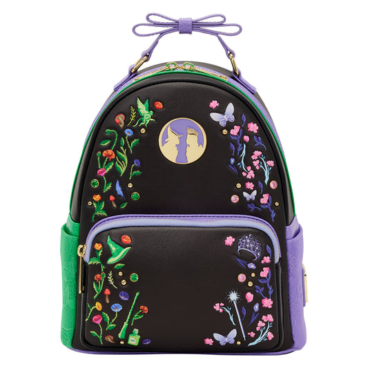 Loungefly Universal Wicked Glinda & Elphaba Floral and Lace Mini Backpack