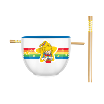 Rainbow Brite Rainbow Border Star 20oz Ceramic Ramen Bowl