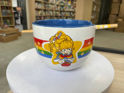 Rainbow Brite Rainbow Border Star 20oz Ceramic Ramen Bowl